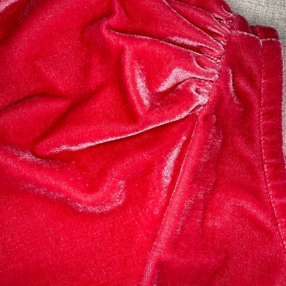 Free People Red Ruched Blouse - Picture 6 of 6